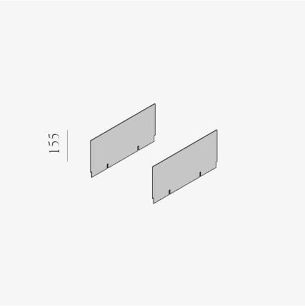 Coppia di testate canale 68mm per Guide sistema